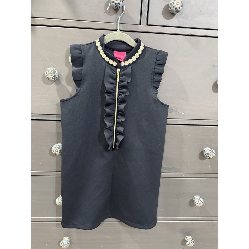 Lilly Pulitzer Girl's Size L (8-10) Onyx Mini Adalee Shift Dress NWOT